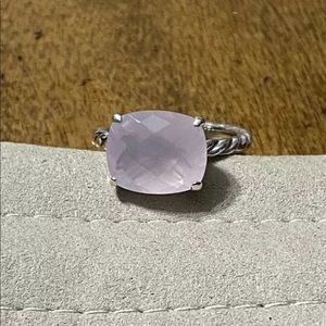 David Yurman Classic Ring With Rose Quartz Size 6